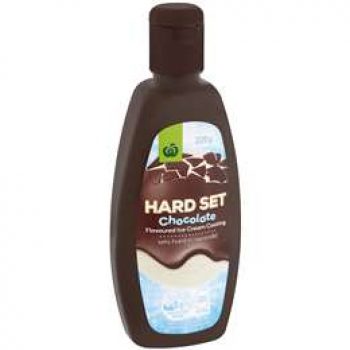 Woolworths Chocolate Hard Set Topping 220g
