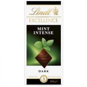 Lindt Excellence Dark Chocolate Mint Intense 100g block