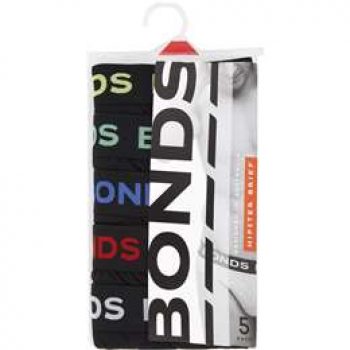 Bonds Mens Underwear Hipster Brief Large 5 pack
