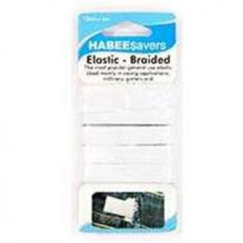 Habee Savers Elastics Braided White 12mmx4m 1pk