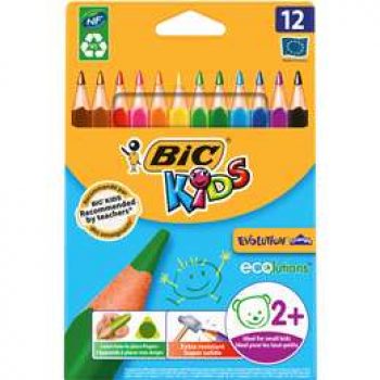 Bic Kids Triangular Colouring Pencils 12 pack