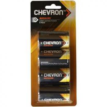 Chevron Type D Batteries  4 pack