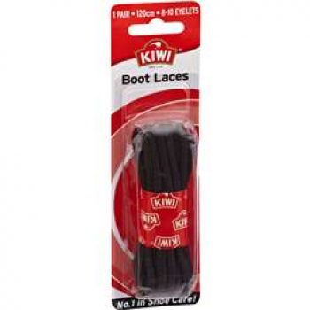 Kiwi Shoe Care Boot Laces Black each