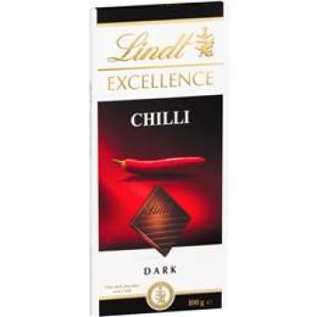 Lindt Excellence Dark Chocolate Chilli 100g block