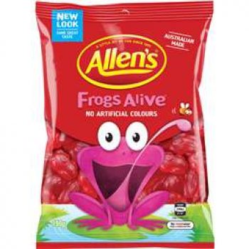 Allen’s Frogs Alive Lollies Bag  190g