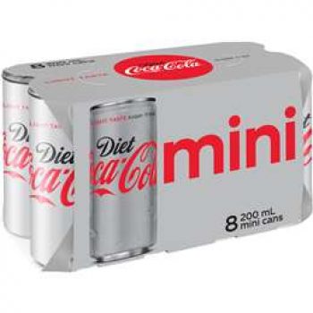 Coca-cola Diet Mini Cans 8x200ml pack
