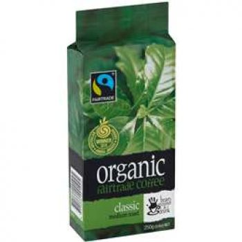 Bean Ground & Drunk Ground Coffee Organic Fairtrade Classic Roast 250g