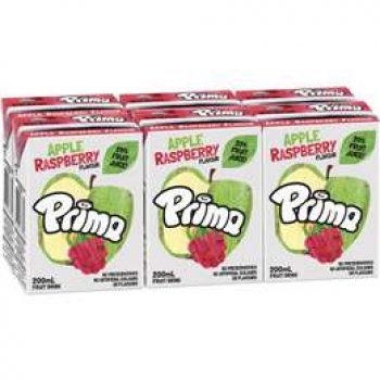 Prima Apple & Raspberry Fruit Drink 6x200ml