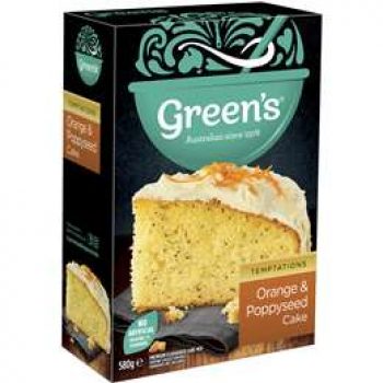 Green’s Orange Poppyseed Cake Mix 580g