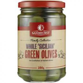 Sandhurst Olives Green Sicilian 280g