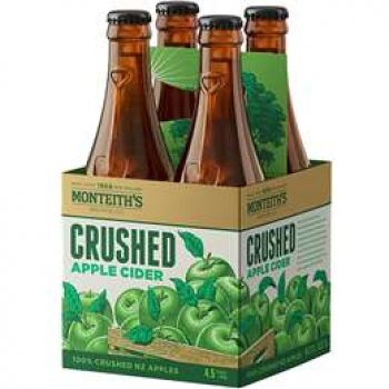 Monteith’s Crushed Apple Cider Bottles 4x330ml pack