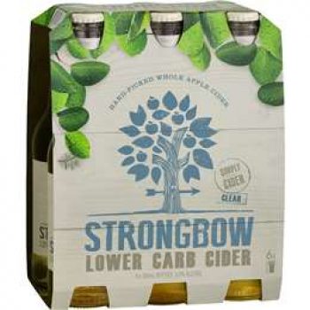 Strongbow Apple Cider Dry Low Carb Bottles 6x355ml pack