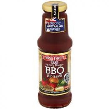 Three Threes Bbq Rib Sauce Rib 275ml
