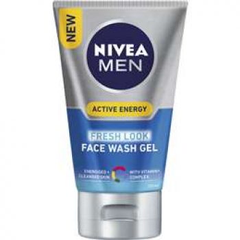 Nivea Men Active Energy Face Wash Gel Cleanser 100ml