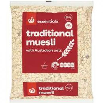 Woolworths Essentials Traditional Muesli 900g