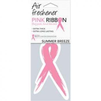 Pink Ribbon Air Freshener Summer Breeze 1pk