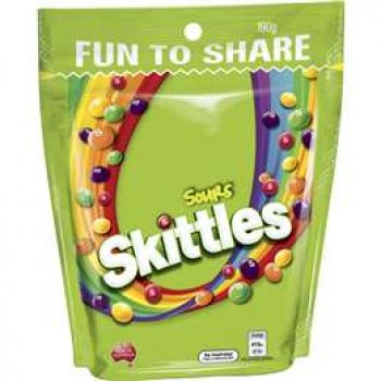 Skittles Sours Lollies Large Bag  190g