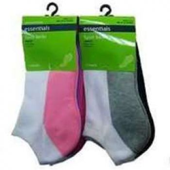 Essentials Kids Socks Sport Low Cut Size 13-3 4 pack
