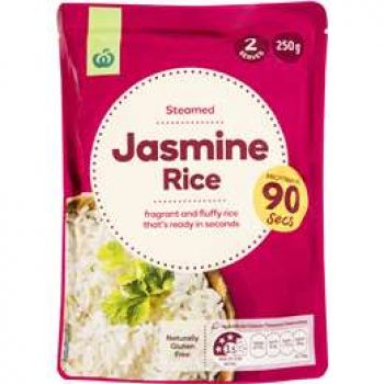 Woolworths Microwave Jasmine Rice 250g