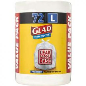 Glad Kitchen Tidy Bag Wavetop Large 72 pack