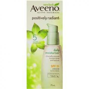 Aveeno Active Naturals Positively Radiant Moisturiser Spf 15 75ml