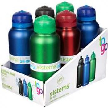 Sistema Drink Bottle Stainless Steel 600ml each