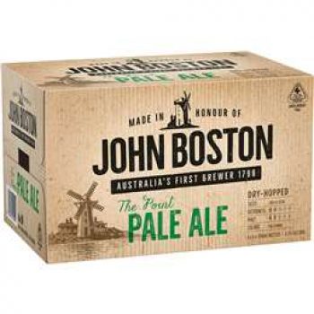 John Boston Pale Ale Bottles 24x330ml case
