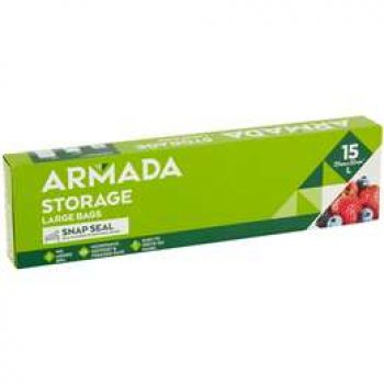 Armada Select Resealable Large Storage Bag 15 pack