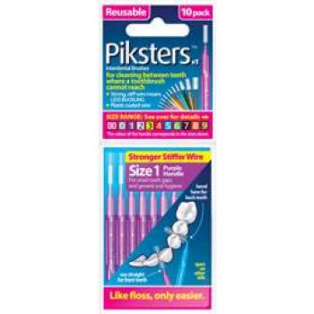 Piksters Dental Floss Interdental Brush Small 10 pack - Black Box ...