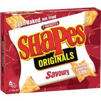 Arnott’s Shapes Savoury 185g