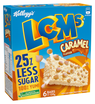 Kellogg’s Caramel LCMs 25% Less Sugar*
