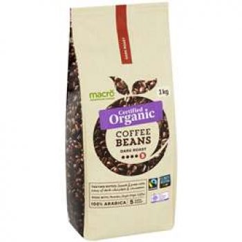 Macro Coffee Beans Peruvian Dark 1kg