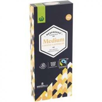 Woolworths Fairtrade Nespresso Compatible Coffee Capsules Medium 10 pack
