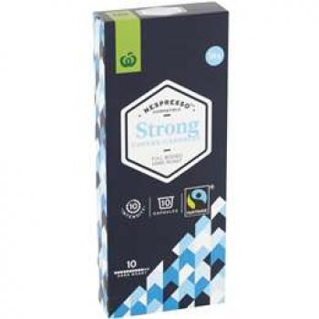 Woolworths Fairtrade Nespresso Compatible Coffee Capsules Strong 10 pack