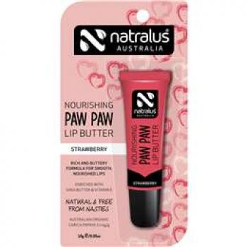 Natralus Lip Butter Paw Paw Strawberry  10g