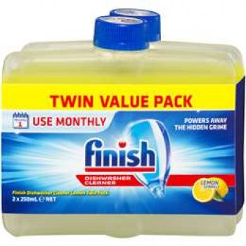 Finish Dishwasher Cleaner Liquid Lemon 250ml x2 pack