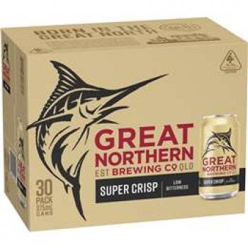 Great Northern Brewing Company Super Crisp Lager Cans 30x375ml case