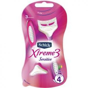 Schick Extreme 3 Womens Sensitive Disposable Razor 4 pack