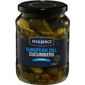 Fehlbergs European Style Dill Pickled Cucumbers 680g