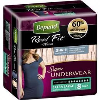 Depend Female Underwear Super Extra-large 8pk