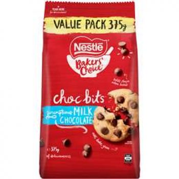 Nestle Bakers’ Choice Milk Choc Bits Value Pack 375g