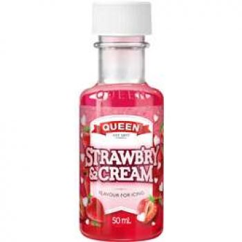 Queen Strawberry & Cream Flavour For Icing 50ml
