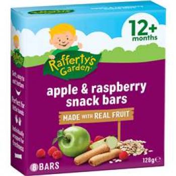 Rafferty’s Garden Fruit Snack Bar 12 Months+ Apple & Raspberry 128g