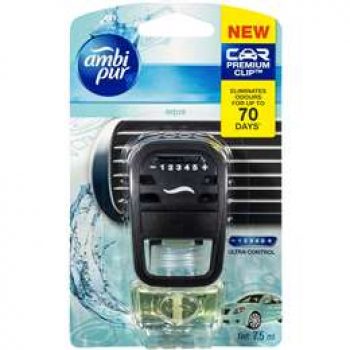 Ambi Pur Car Air Freshener Premium Clip Aqua 7.5ml