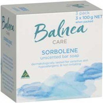 Balnea Sorbolene Unscented Soap 3x100g