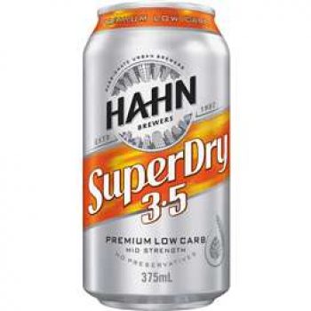 Hahn Superdry Lager 3.5% Cans 30x375ml case