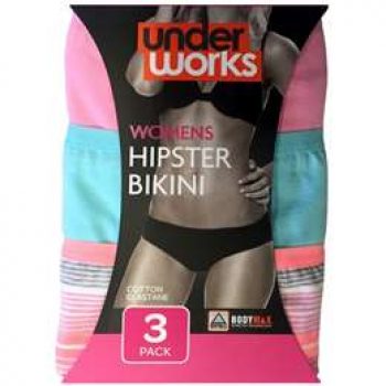 Underworks Womens Bikini Size 14 3 pack
