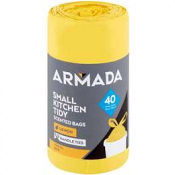 Armada Small Kitchen Tidy Bags Lavender/lemon Scented 40 pack