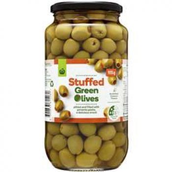 Woolworths Green Stuffed Olives 935g