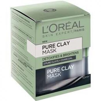 L’oreal Paris Pure Clay Detoxifing & Brightening Charcoal Mask 50ml